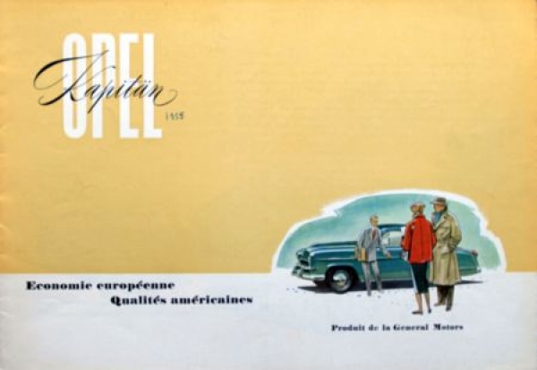 Opel Kapitaen Modelprogram 1955 Carbrochure (8962)